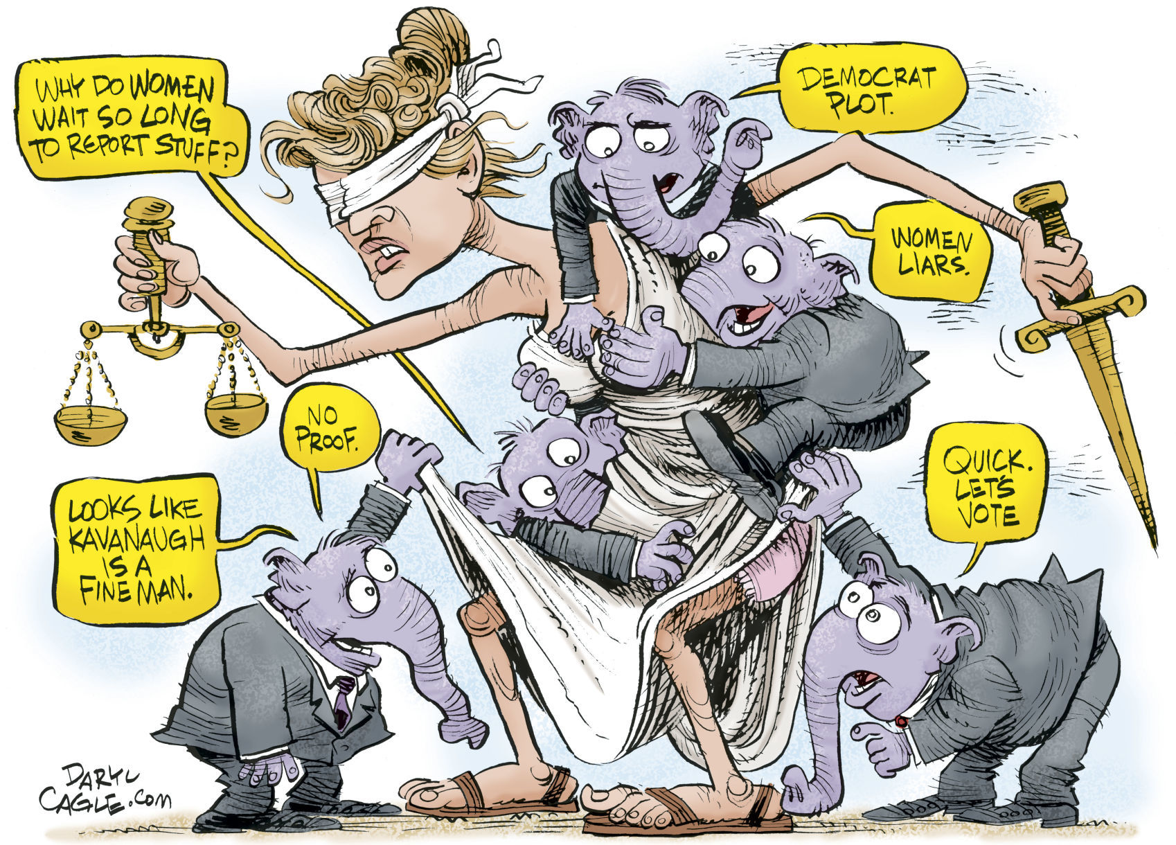 Kavanaugh confirmation cartoon